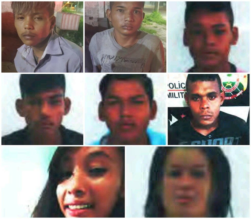 Ao todo, oito foram denunciados por participação na morte de adolescente, mas uma está foragida e não vai passar pelo júri — Foto: Reprodução